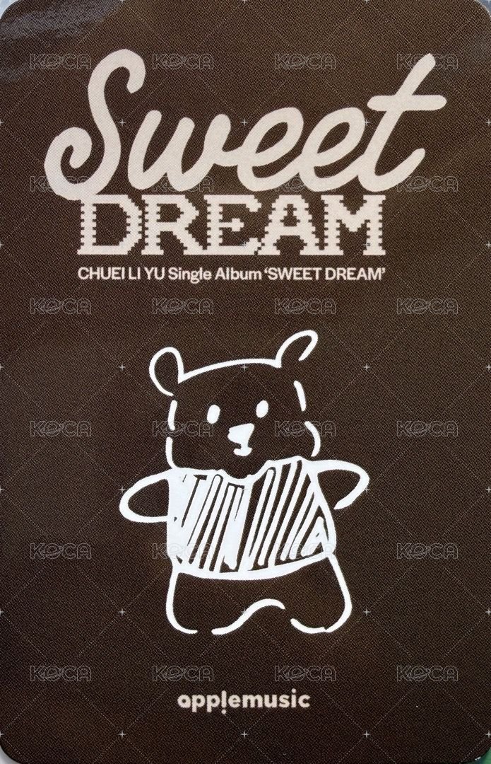 Sweet DREAM am 簽售卡 小熊 手繪卡 背面