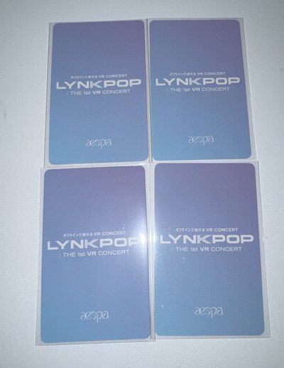 aespa VR電影卡 日本限定飲料食物卡 4張一套
