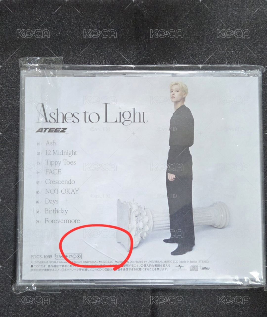 Ashes to Light 榮單封空專