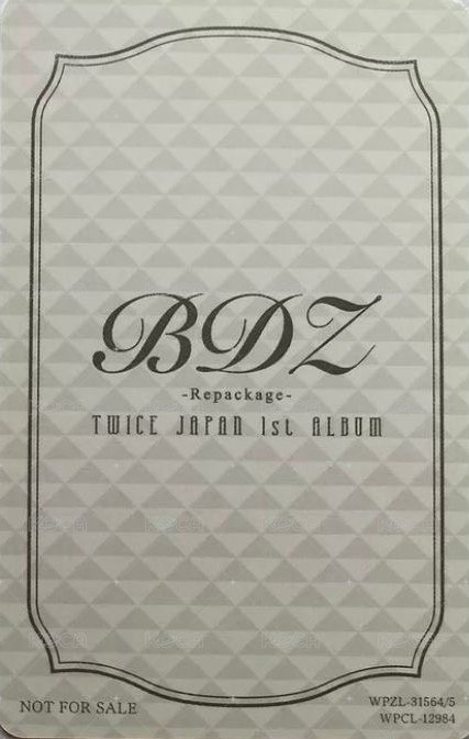 JP正規一 專輯卡  背面