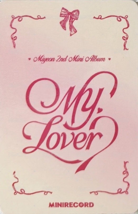 MY, Lover MINIRECORD 幸運卡  背面