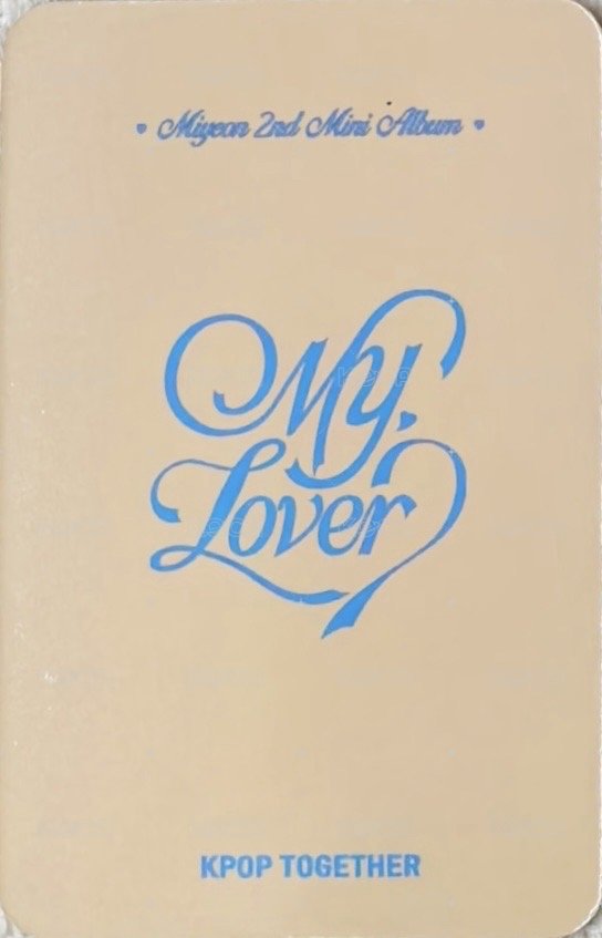 MY, Lover kpop together 幸運卡  背面