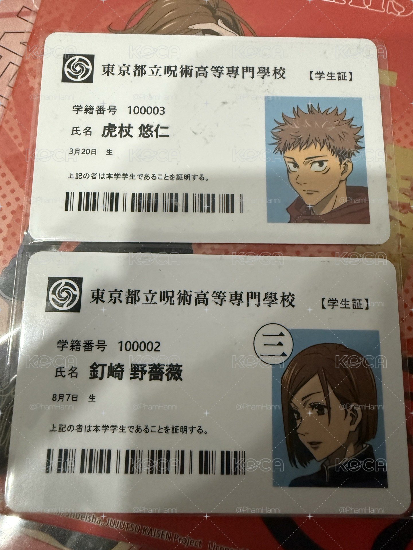 釘崎 學生證