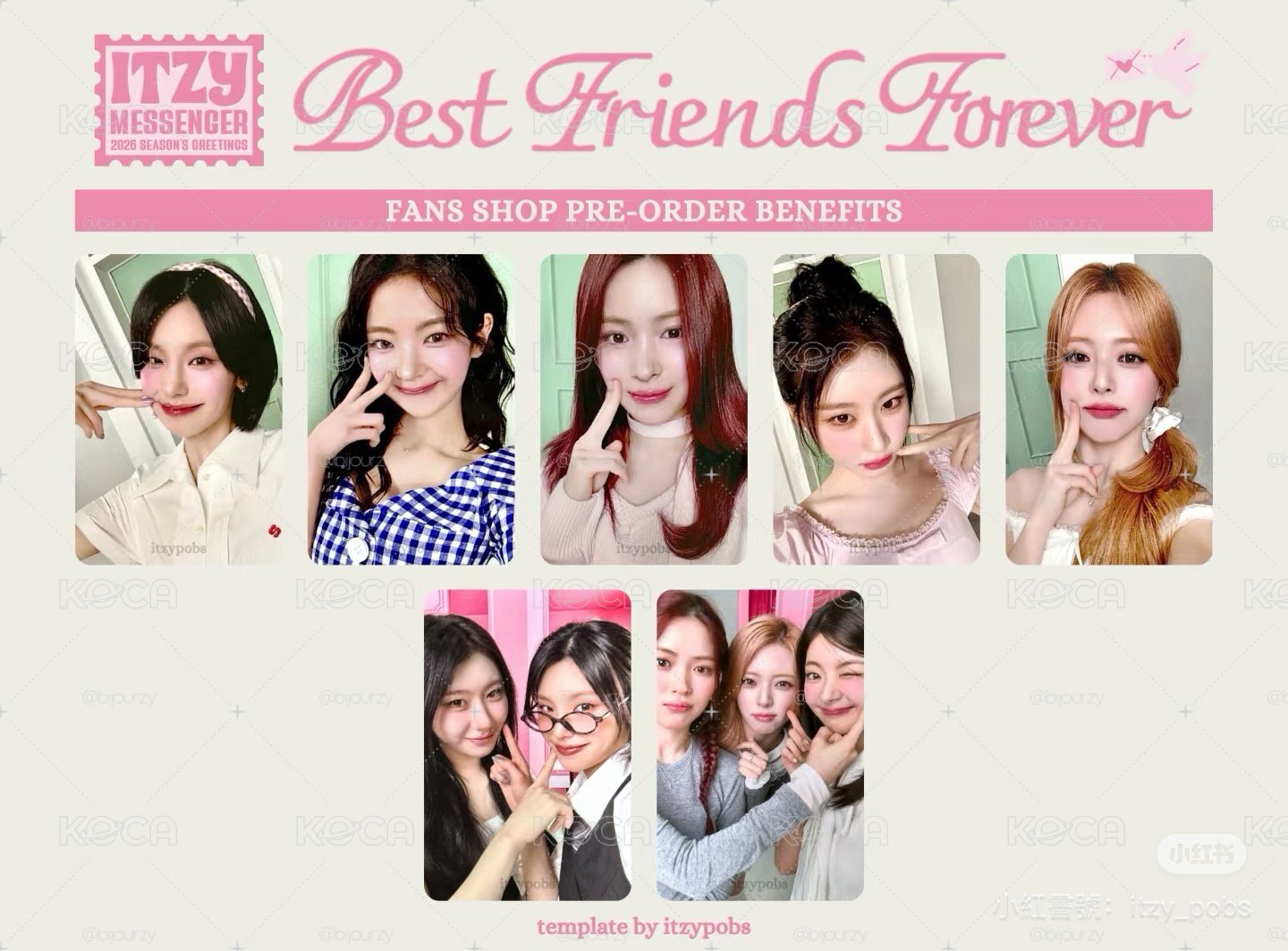 ITZY 年曆卡（雙人卡+三人卡可當綁）