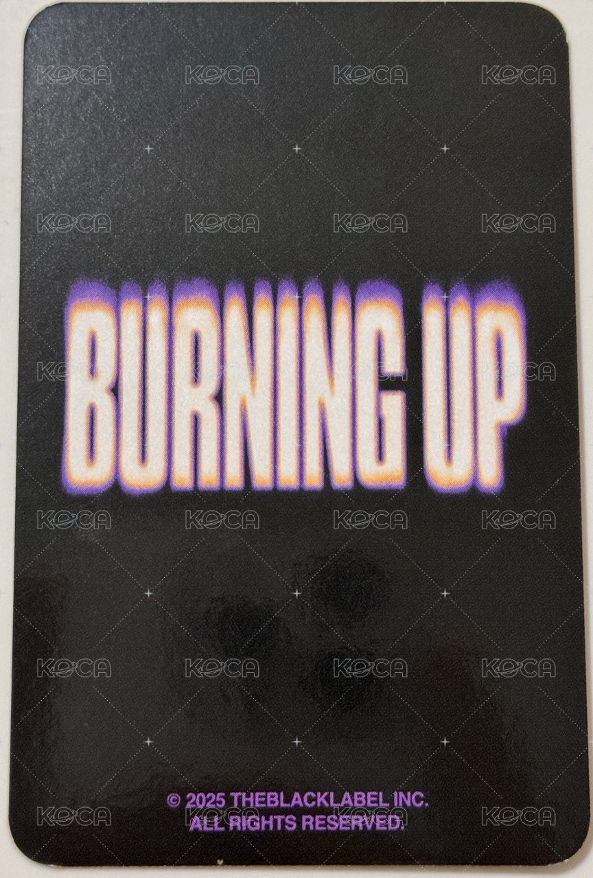 BURNING UP 周邊卡 棒球帽卡 背面