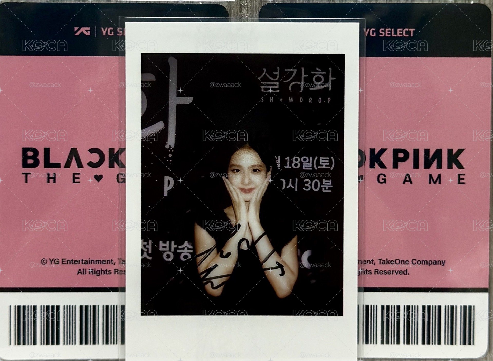 Jisoo 雪降花拍立得