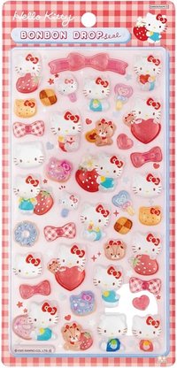 bonbon立體果凍貼紙 紅 卡片貼紙 