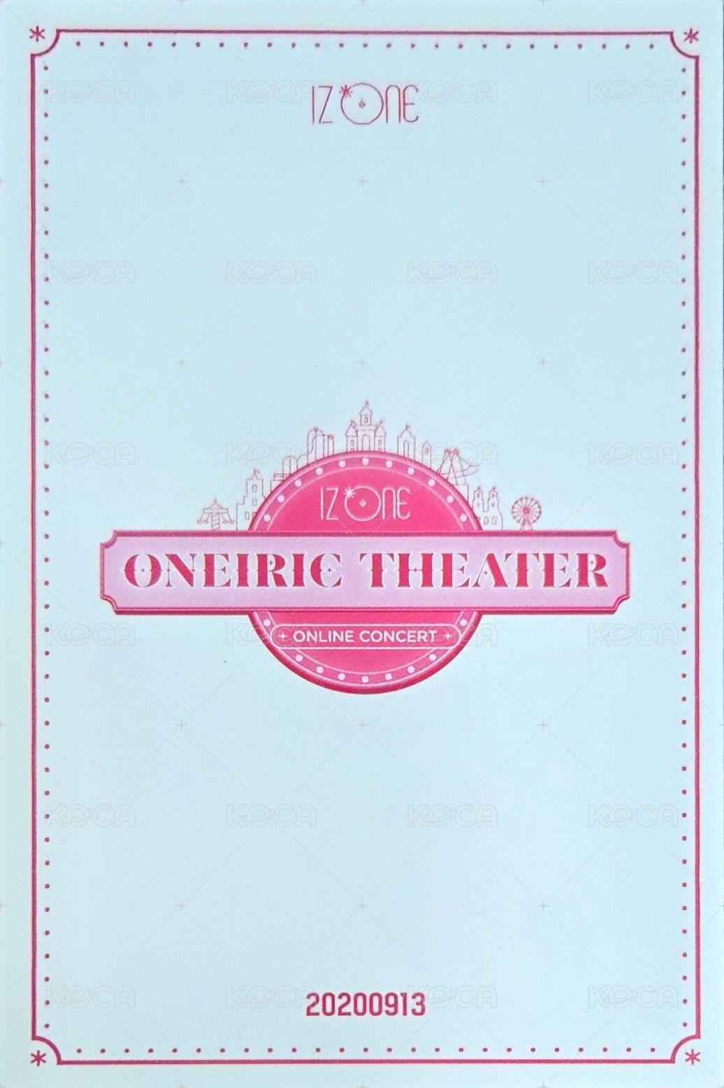 2020 線上演唱會 滿額卡  背面