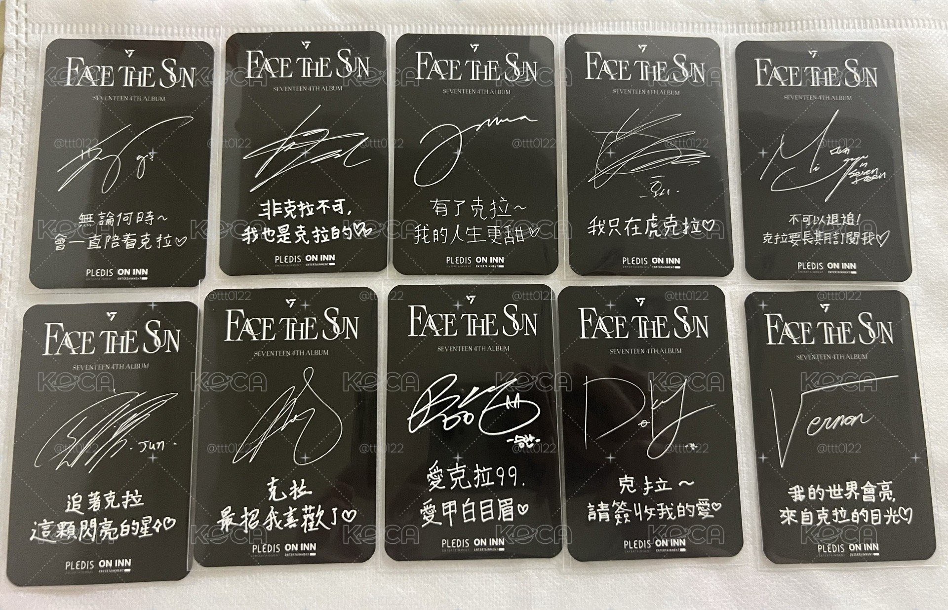 SEVENTEEN ONINN 閃卡 1.0 中文卡背 簽售卡