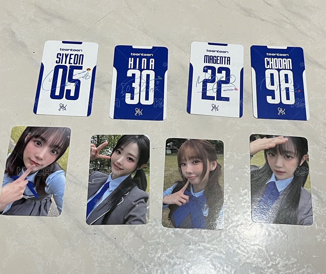 QWER teenteen 制服代言卡 LCK + 海報