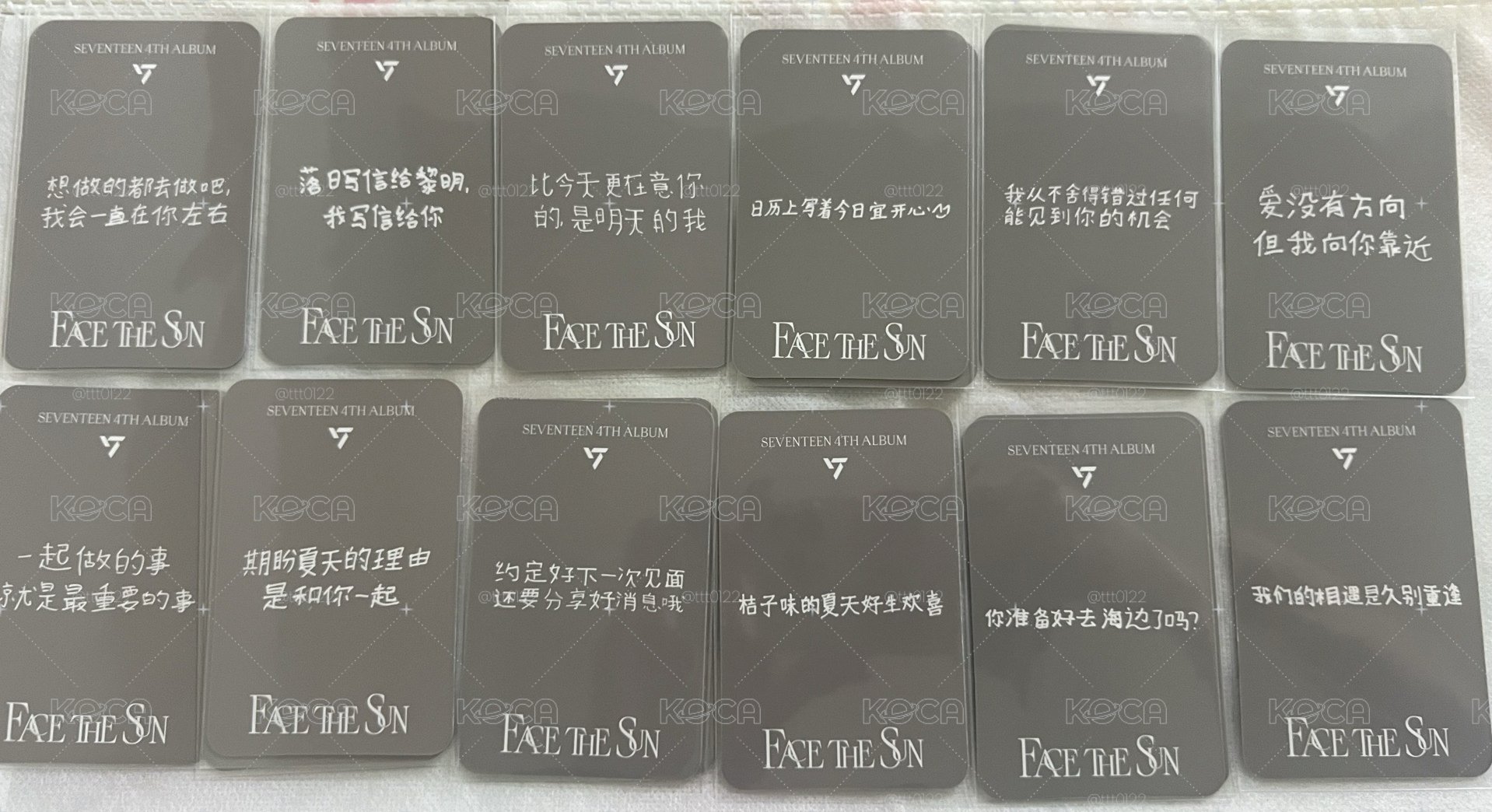 SEVENTEEN 正四 yzy C 中文卡背 簽售卡