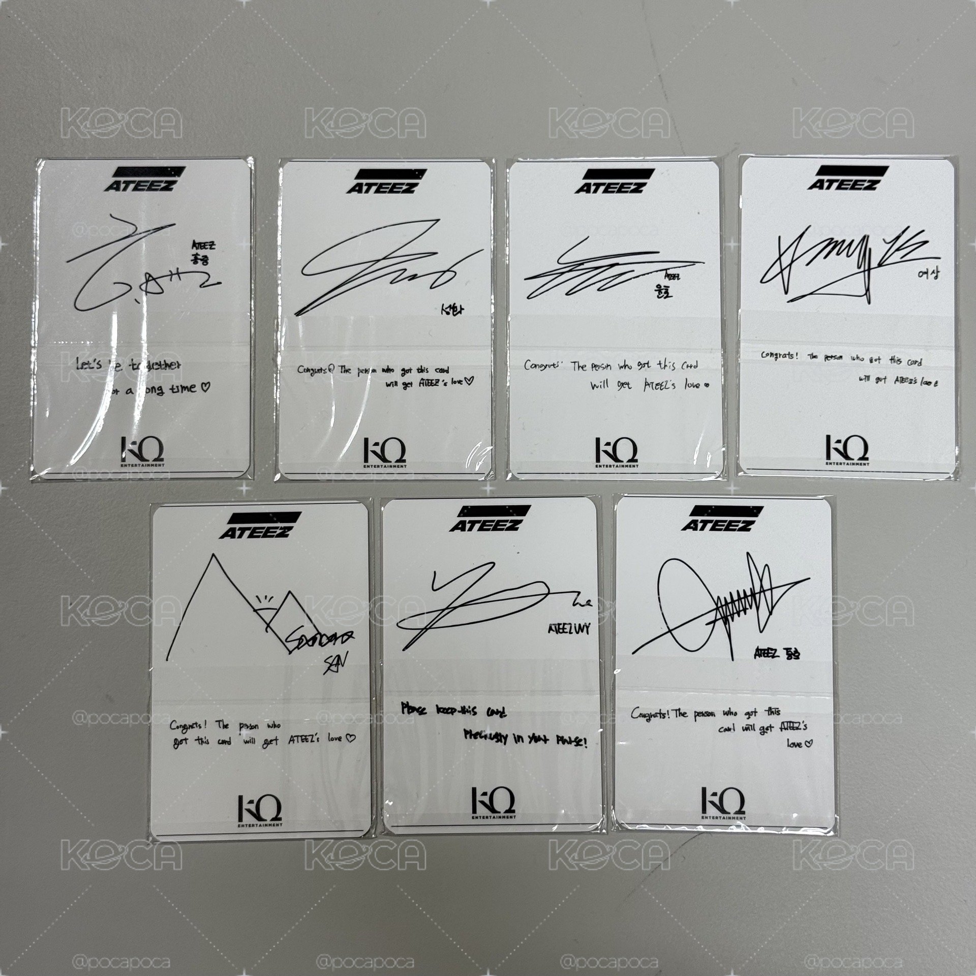 ATEEZ FEVER PT.2 OTK 簽售特典 英文卡面版 SET一組 一套八張