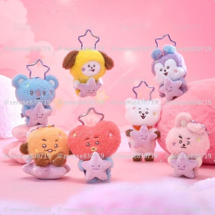 BT21 紫色星星吊飾