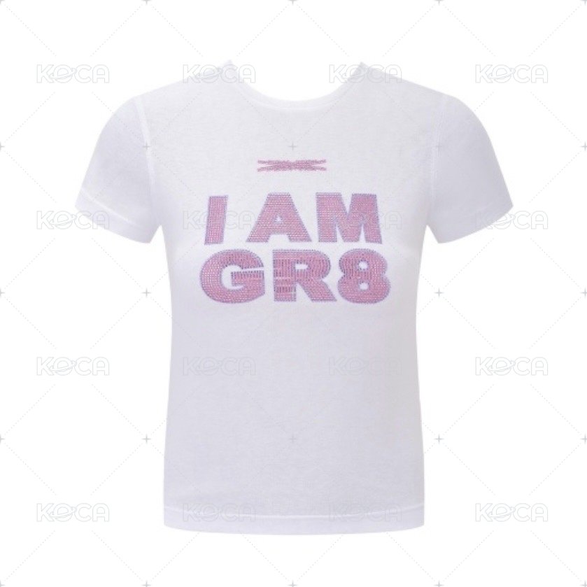 T-SHIRT WITH PINK LOGO