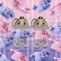 洲際高校野球部:直球對決吧!學長! 小象萌娃Eddy 洲際高校格紋制服球衣-心動粉/夢幻紫