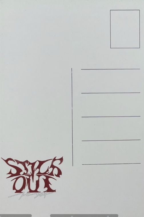 STICK OUT 愛豆驛站 2.0 幸運卡 明信片  背面