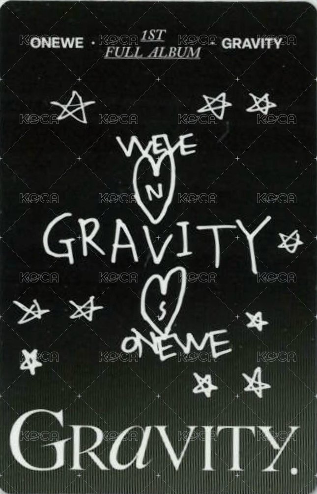 GRAVITY 專輯卡  背面