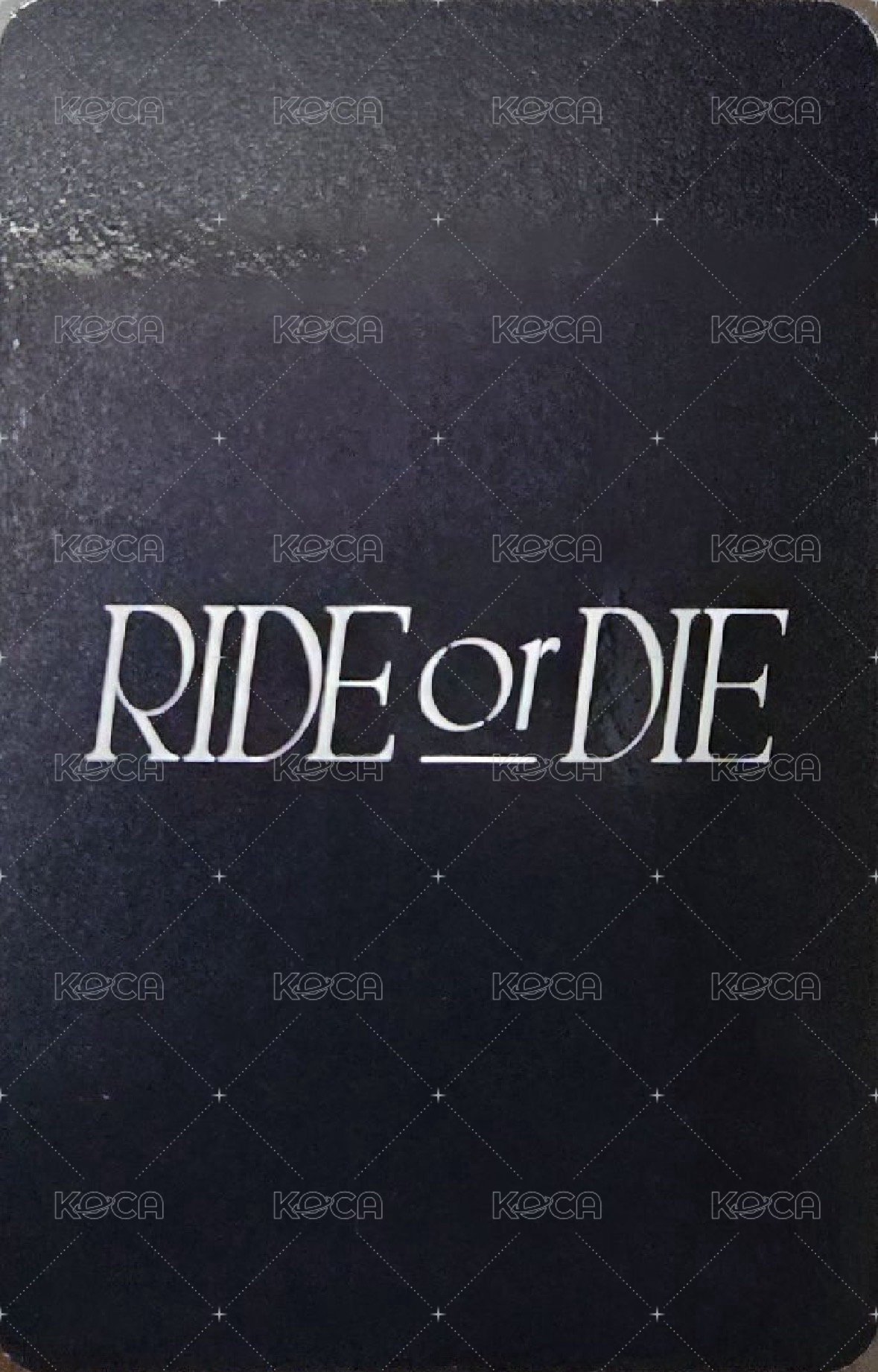 RIDE or DIE k4 線上1.0 簽售卡 為什麼這麼生氣ver. 背面