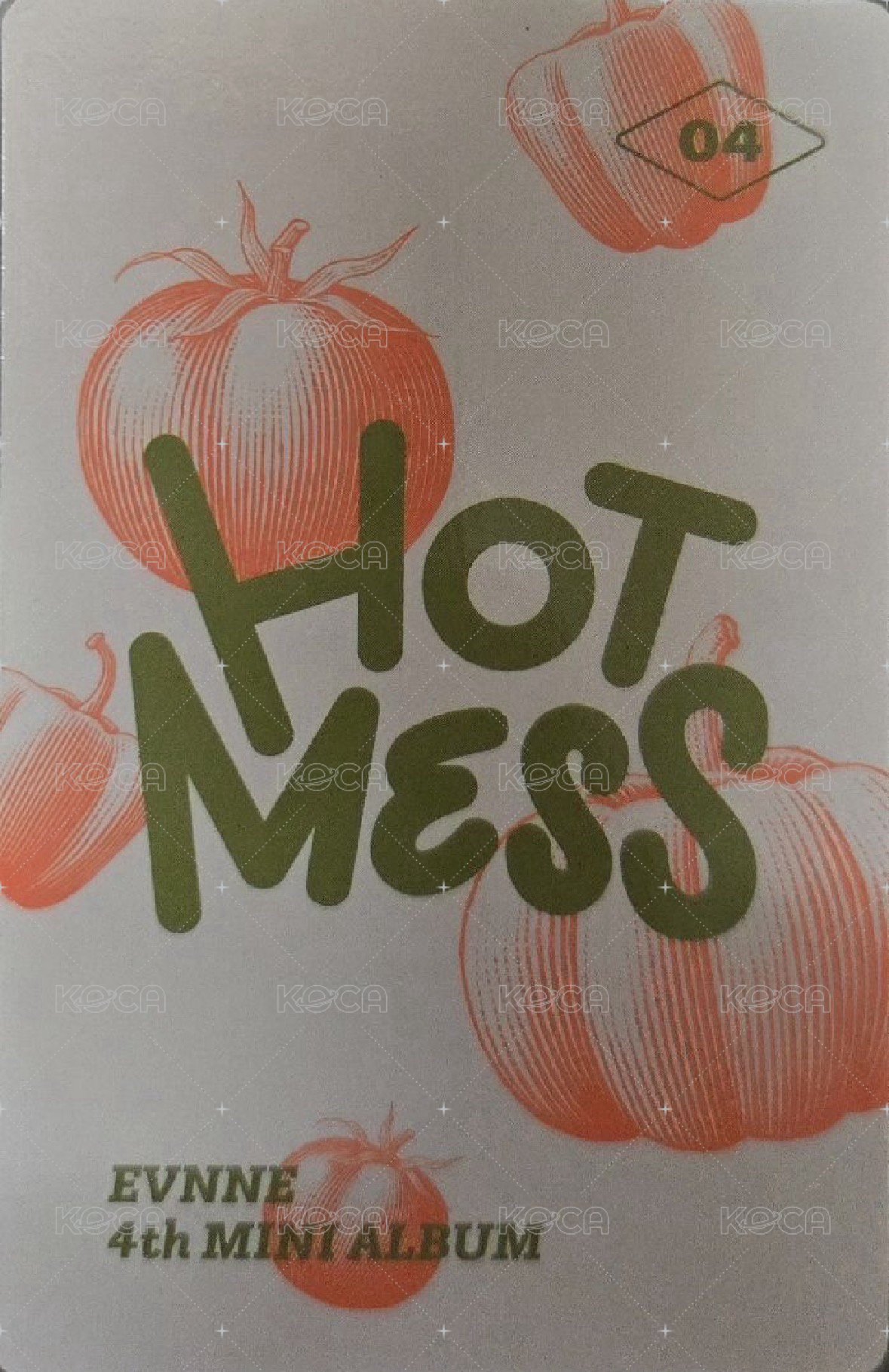 HOT MESS 電子專 專輯卡  背面