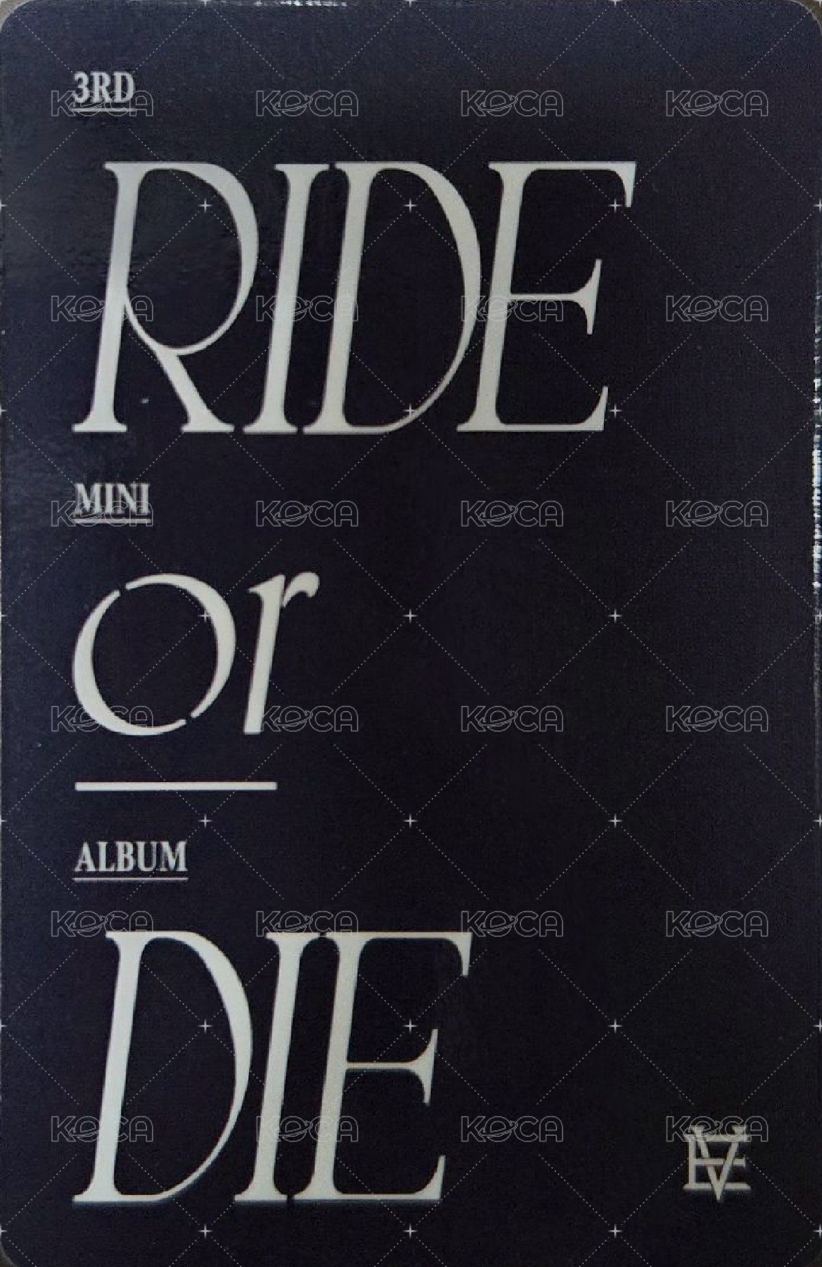 RIDE or DIE 專輯卡  背面