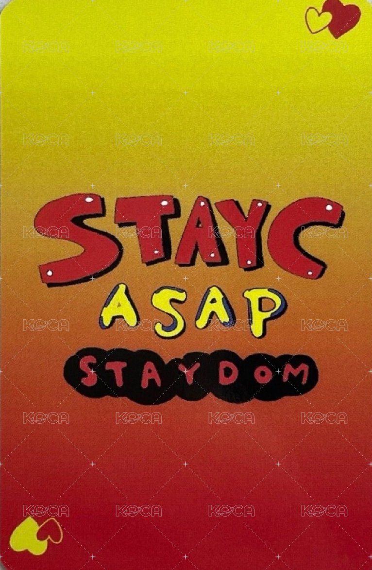 STAYDOM gm 特典卡  背面