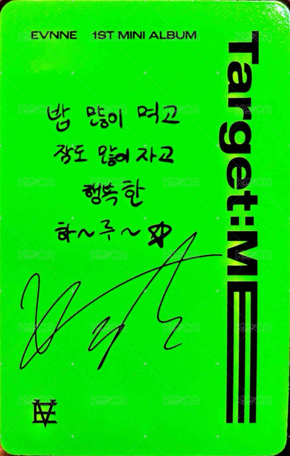 Target: ME 專輯卡  背面