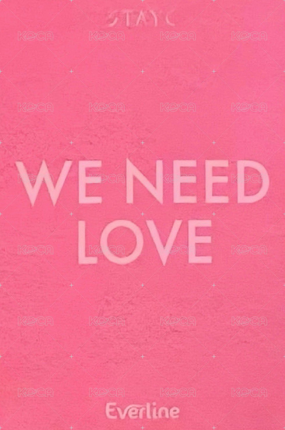 WE NEED LOVE el 1.0 特典卡  背面