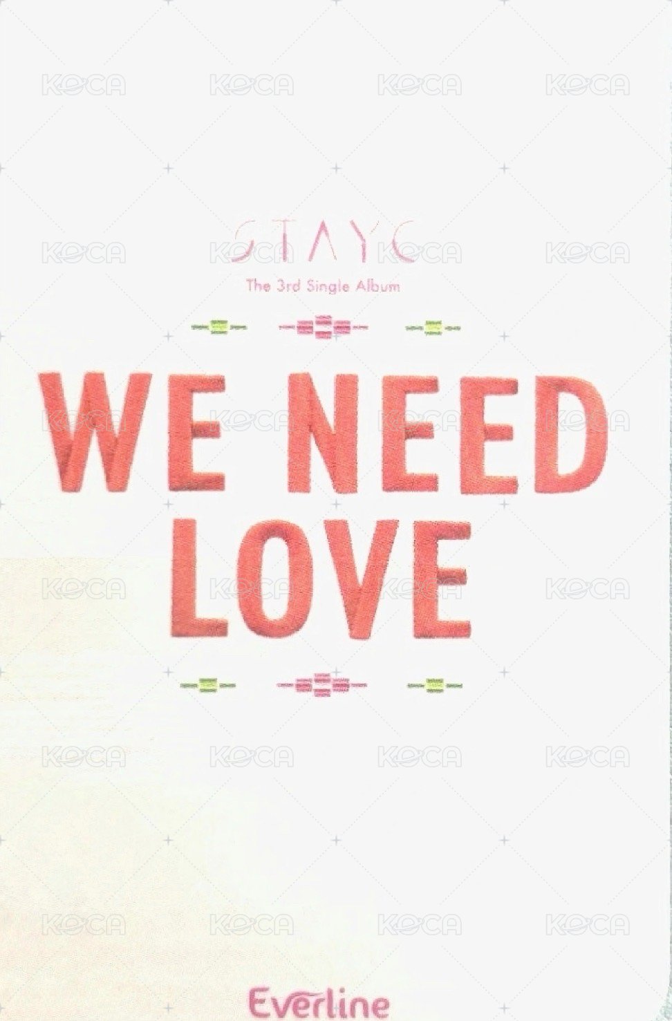 WE NEED LOVE el 快閃 一周 幸運卡  背面