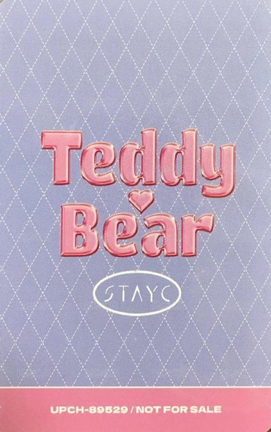 泰迪熊 日版 初回限定盤 專輯卡  背面