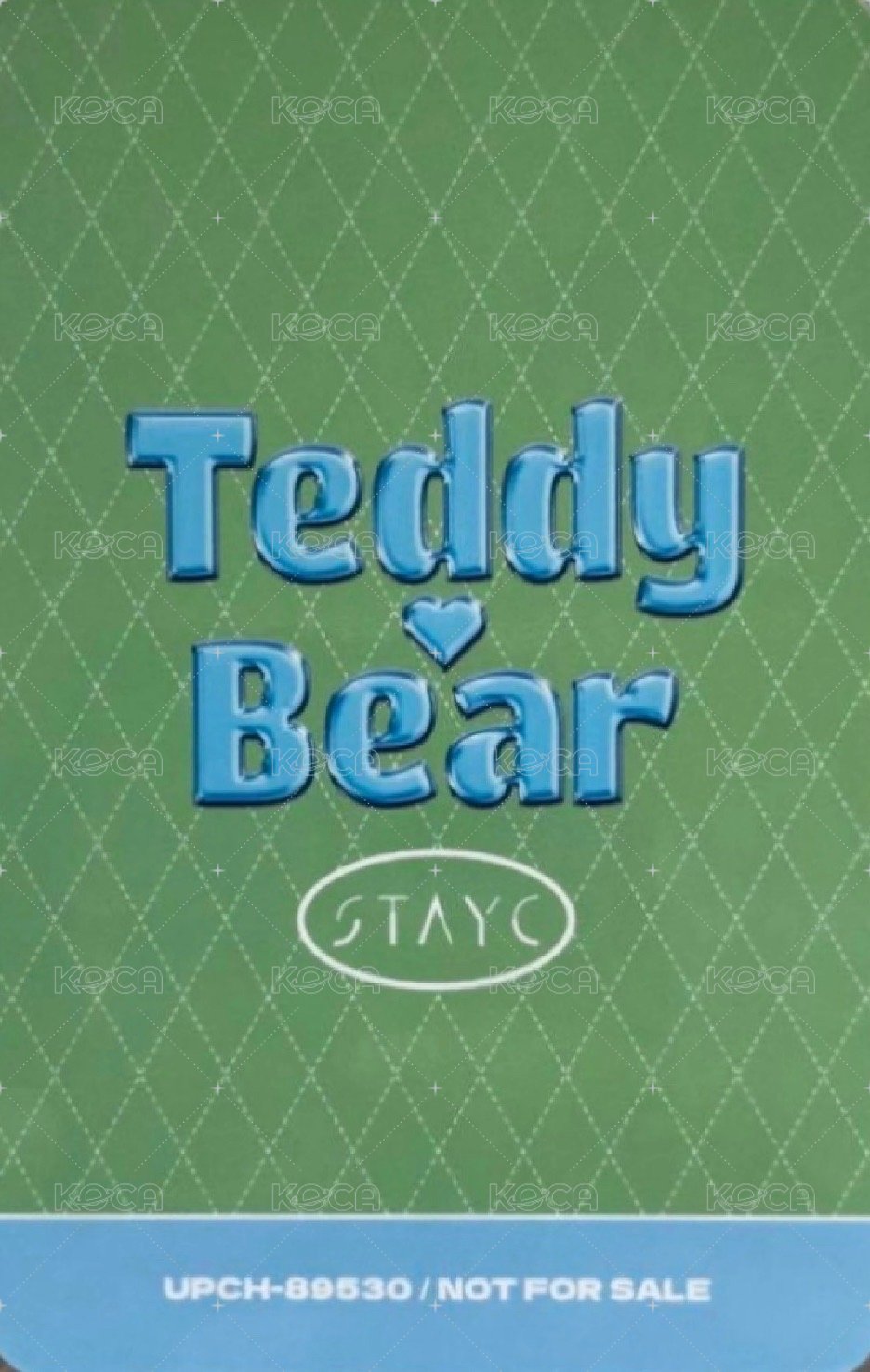 泰迪熊 日版 通常盤 專輯卡  背面