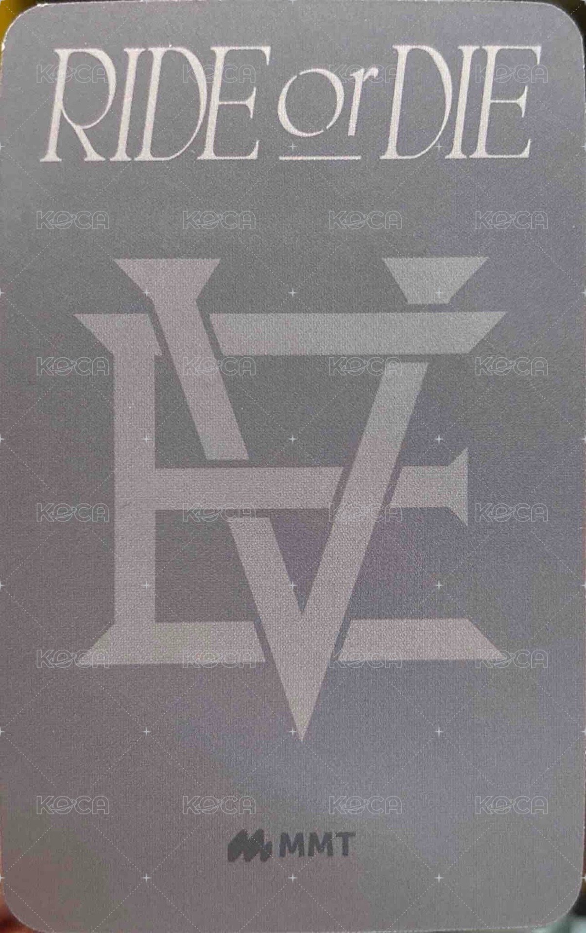RIDE or DIE mmt 美巡 特典卡  背面