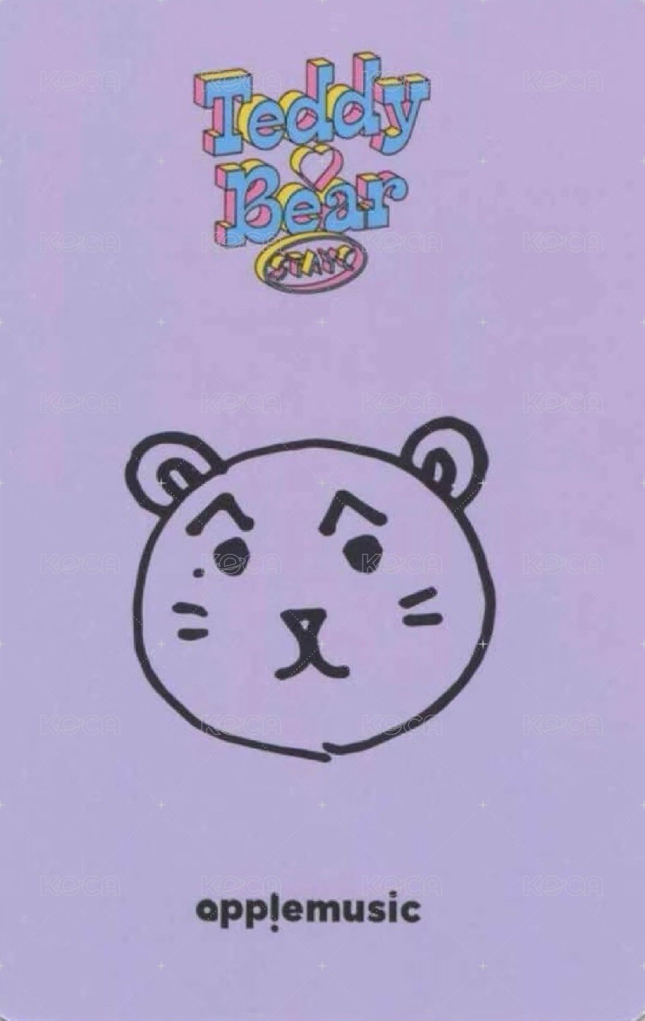 泰迪熊 am 幸運卡  背面