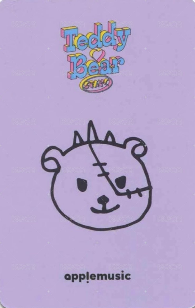 Teddy Bear am 幸運卡  背面