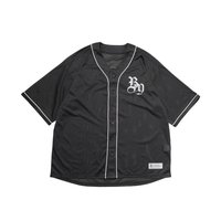 25日本夏季 棒球衣 短袖 黑色長版