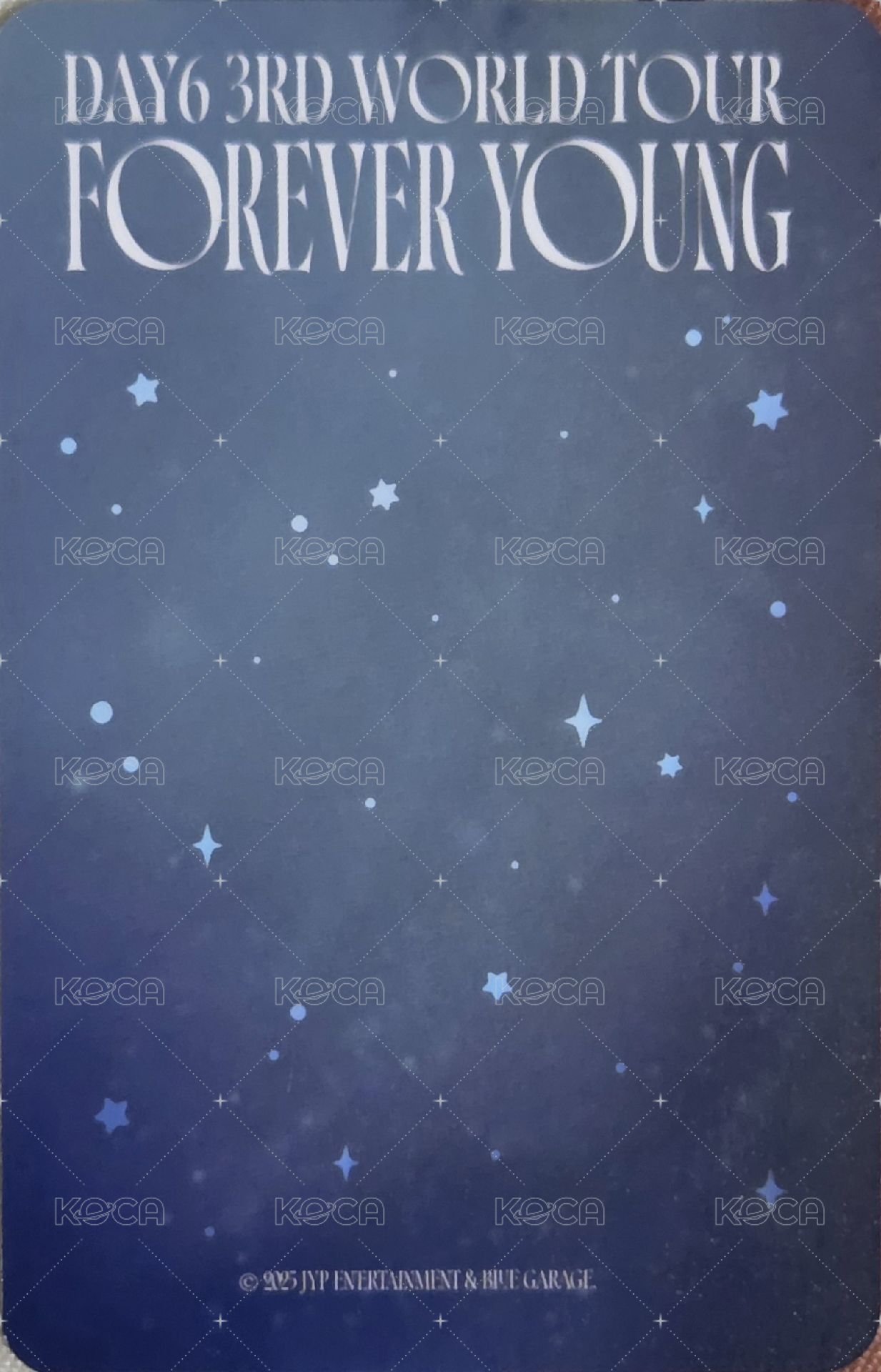 3rd世巡 立牌 周邊卡  背面