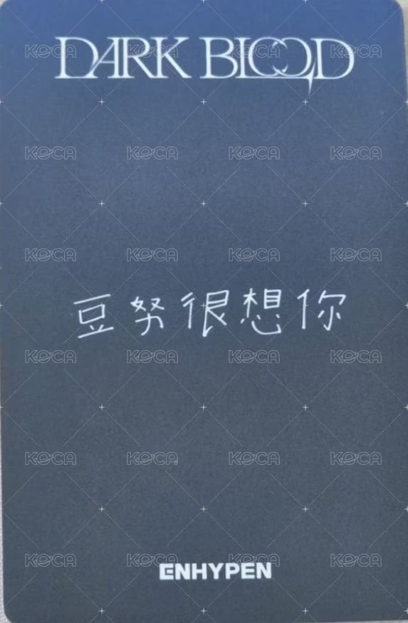迷四 yzy 中背1.0 特典卡  背面