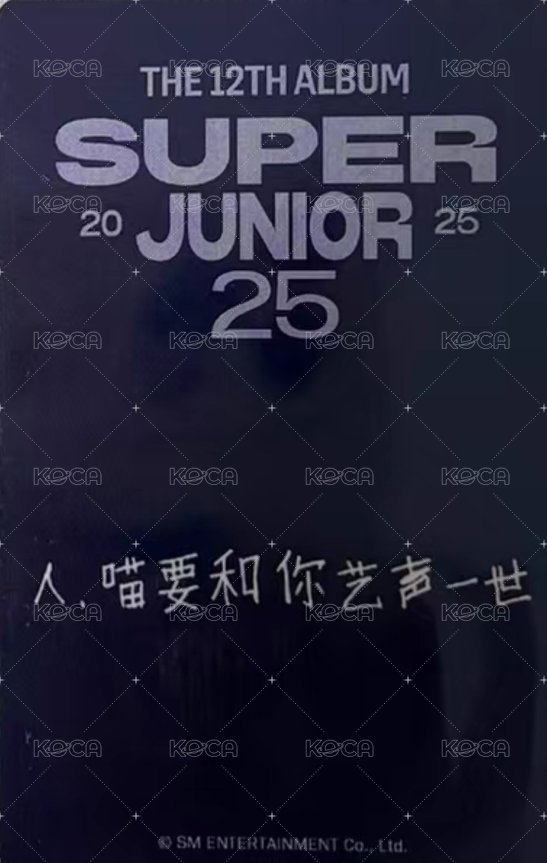 正規12 kms smini 特典卡  背面