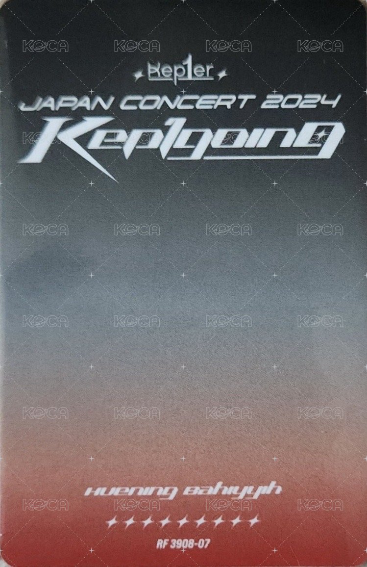 24'日巡 演唱會 DVD / CD 卡 藍光 背面