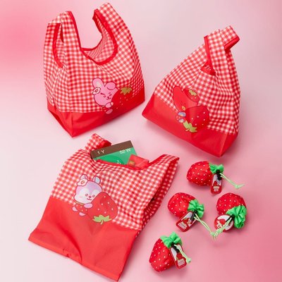 BT21 草莓派對 證件照吊飾/束口袋