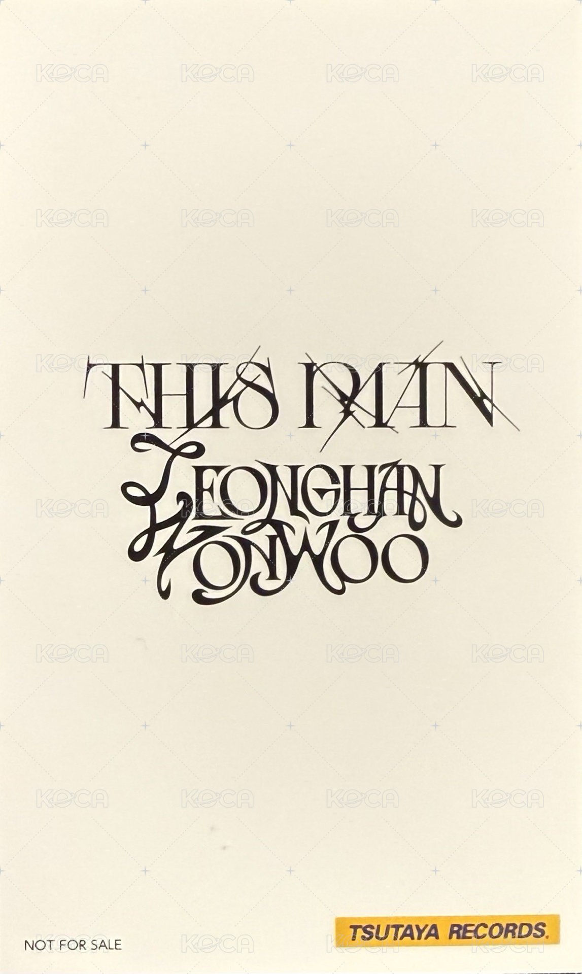 THIS MAN tsutaya 特典卡  背面