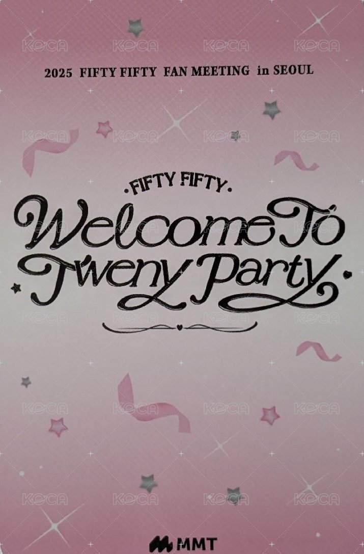Welcome to Tweny Party Official MD mmt 隨機卡 首爾飯咪 背面