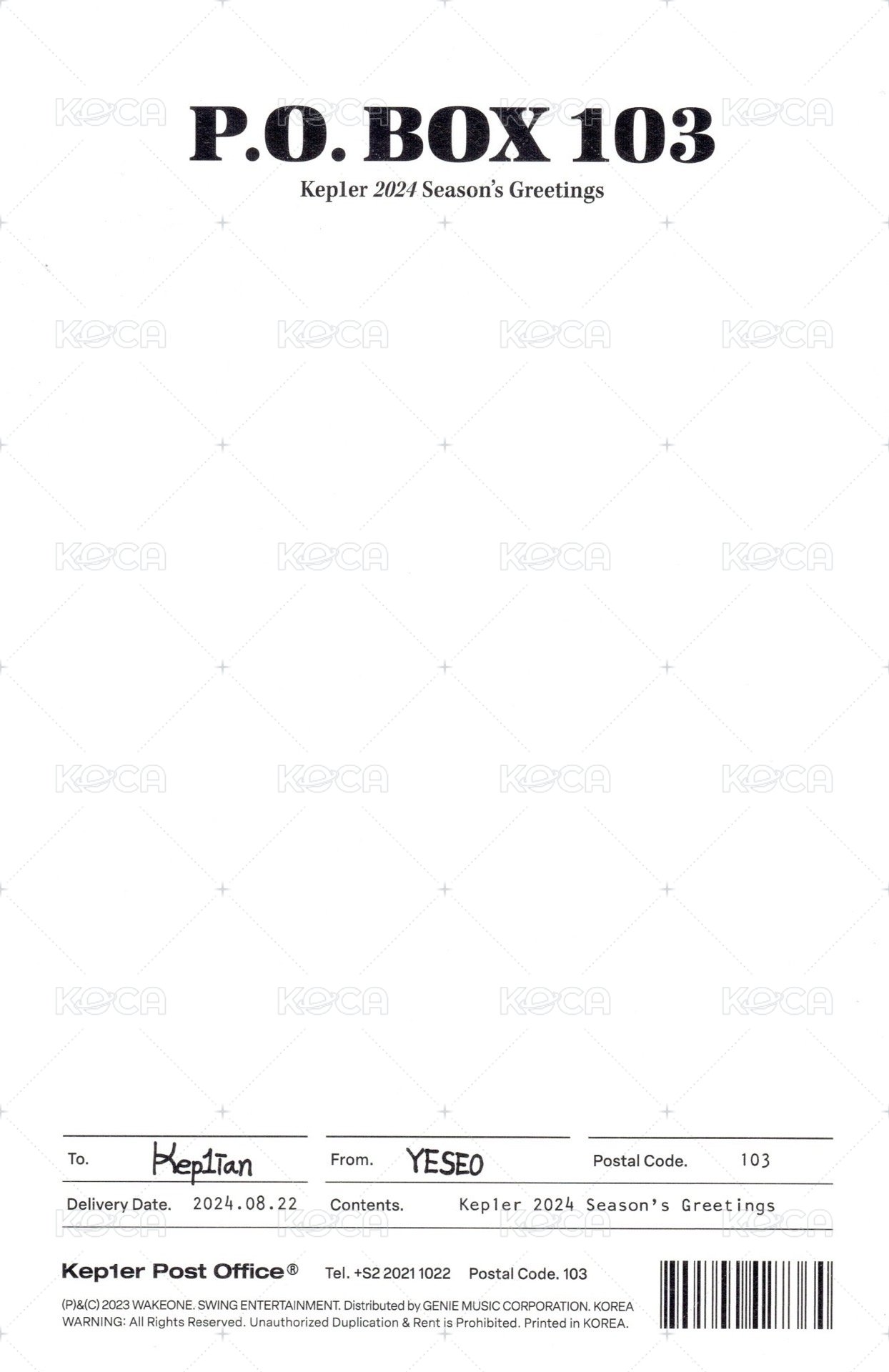 24’年曆 明信片 固配 背面