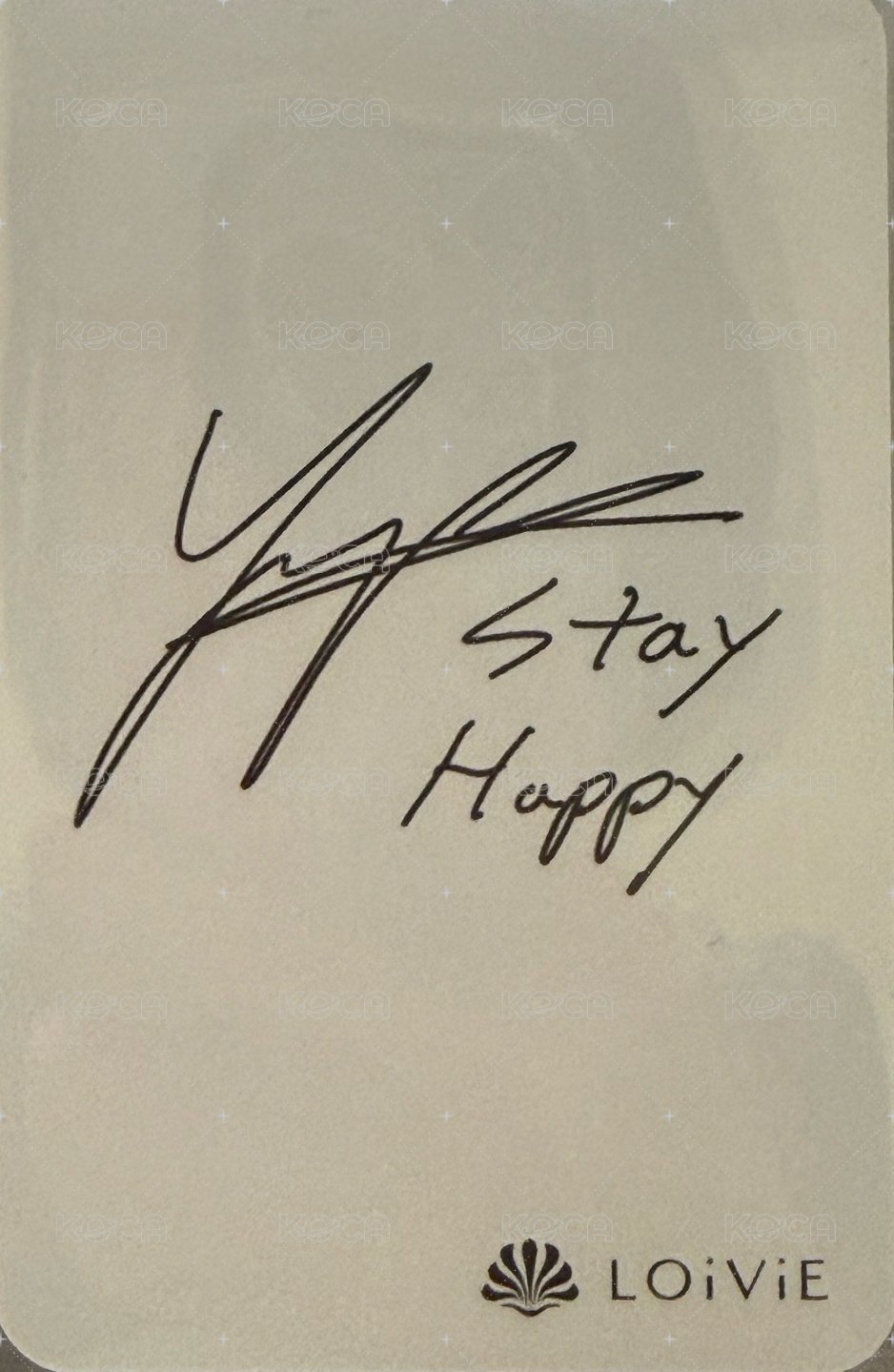 Young K香水 1.0 代言卡  背面