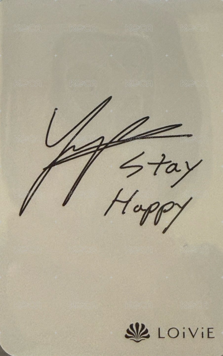 Young K香水 1.0 代言卡  背面