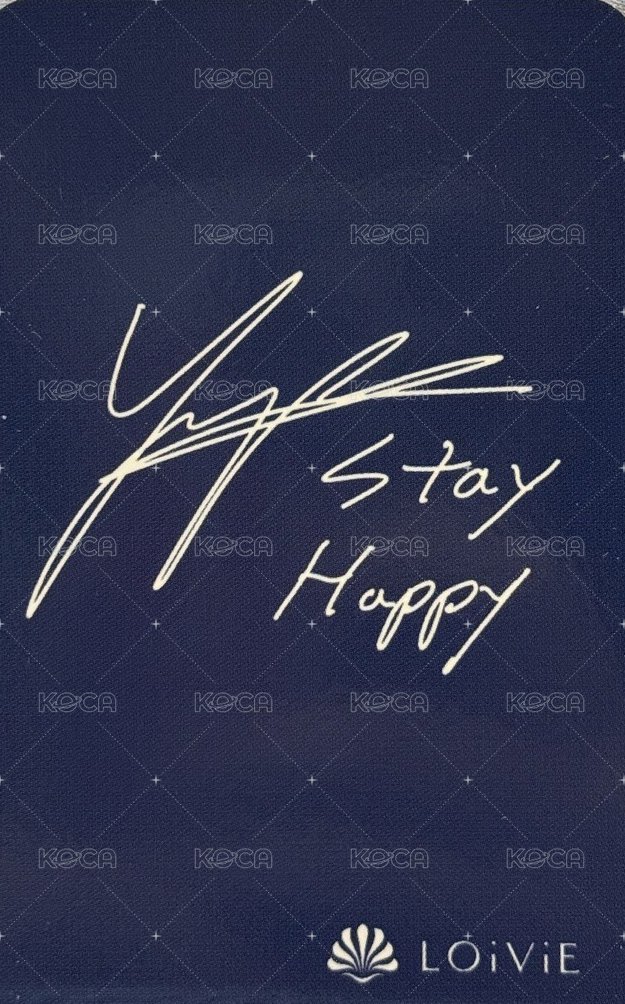 Young K香水 2.0 代言卡  背面