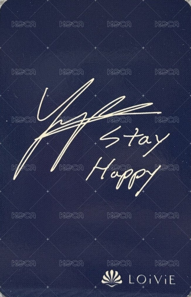 Young K香水 2.0 代言卡  背面