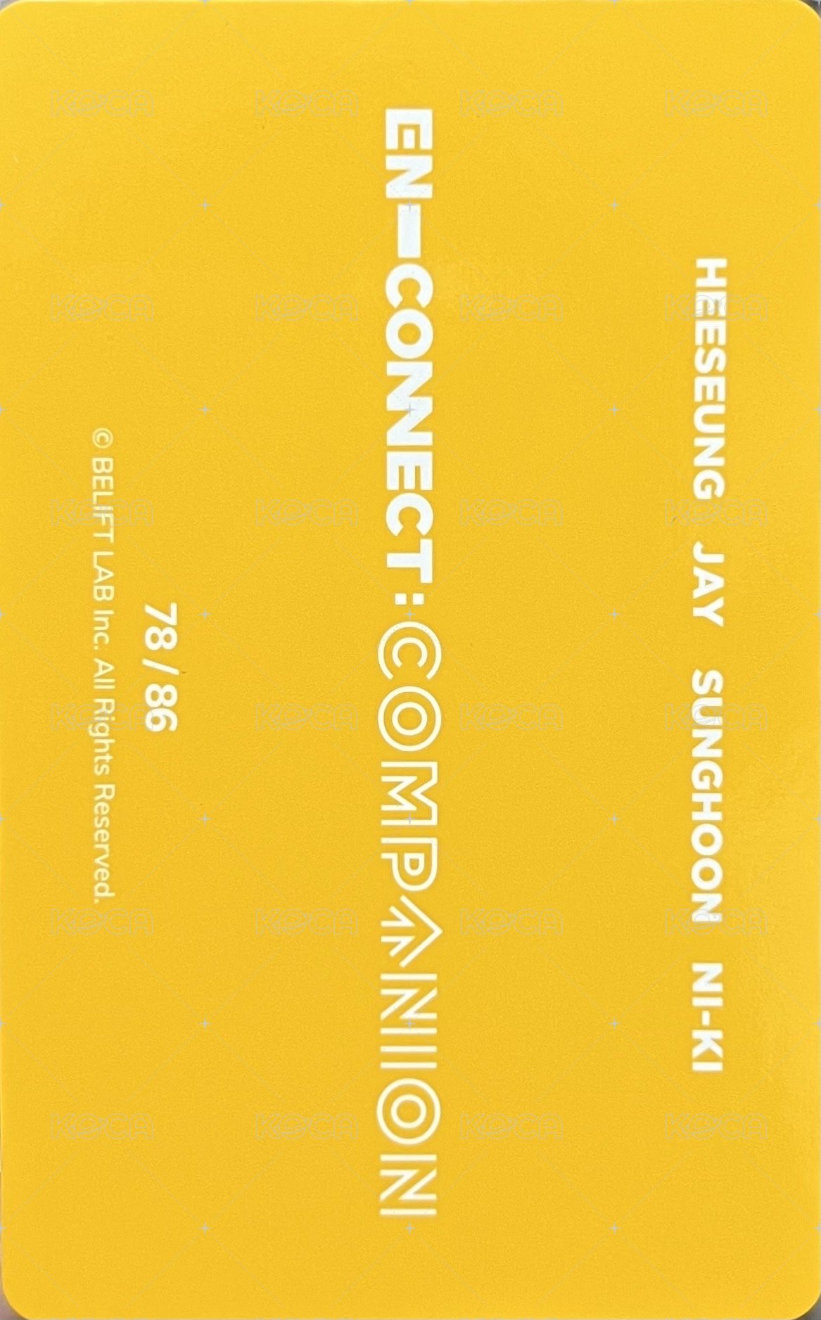 2021 EN-CONNECT FM 隨機卡  背面