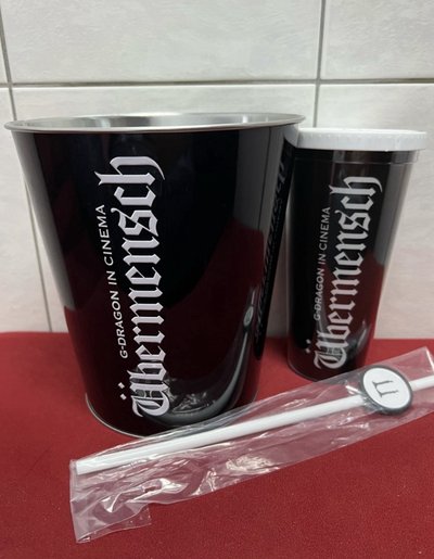 權志龍 GD  電影 雙層杯+珍藏桶 黑色 