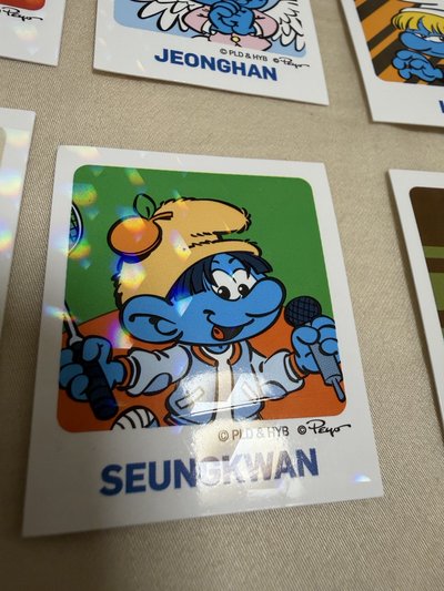 7-11 藍色小精靈貼紙｜哲 漢 秀 榮 圓 勳 奎 寛 燦 團體 表演隊