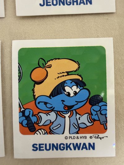 7-11 藍色小精靈貼紙｜哲 漢 秀 榮 圓 勳 奎 寛 燦 團體 表演隊